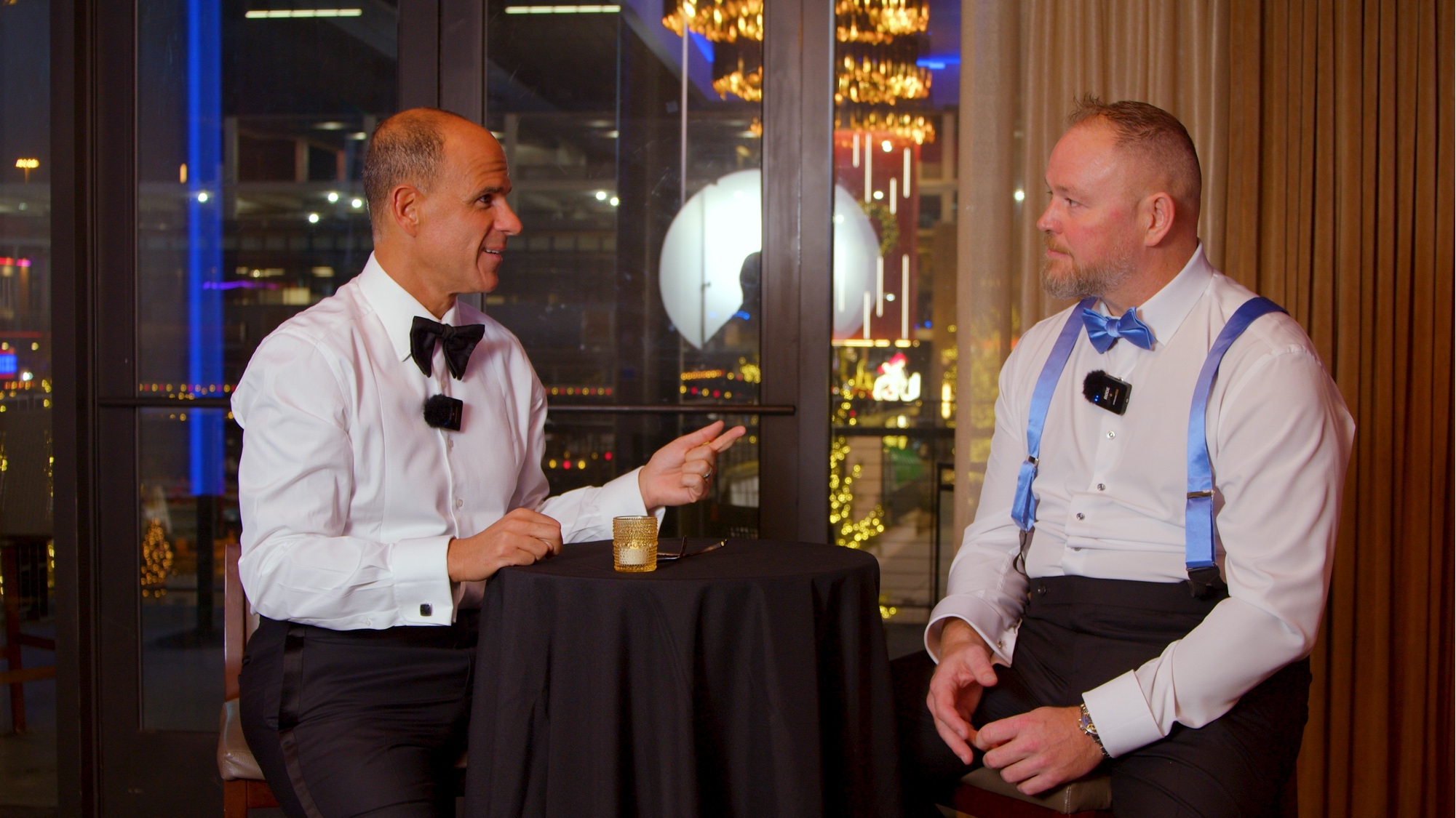 Jay Aldebert being interviewed by Marcus Lemonis